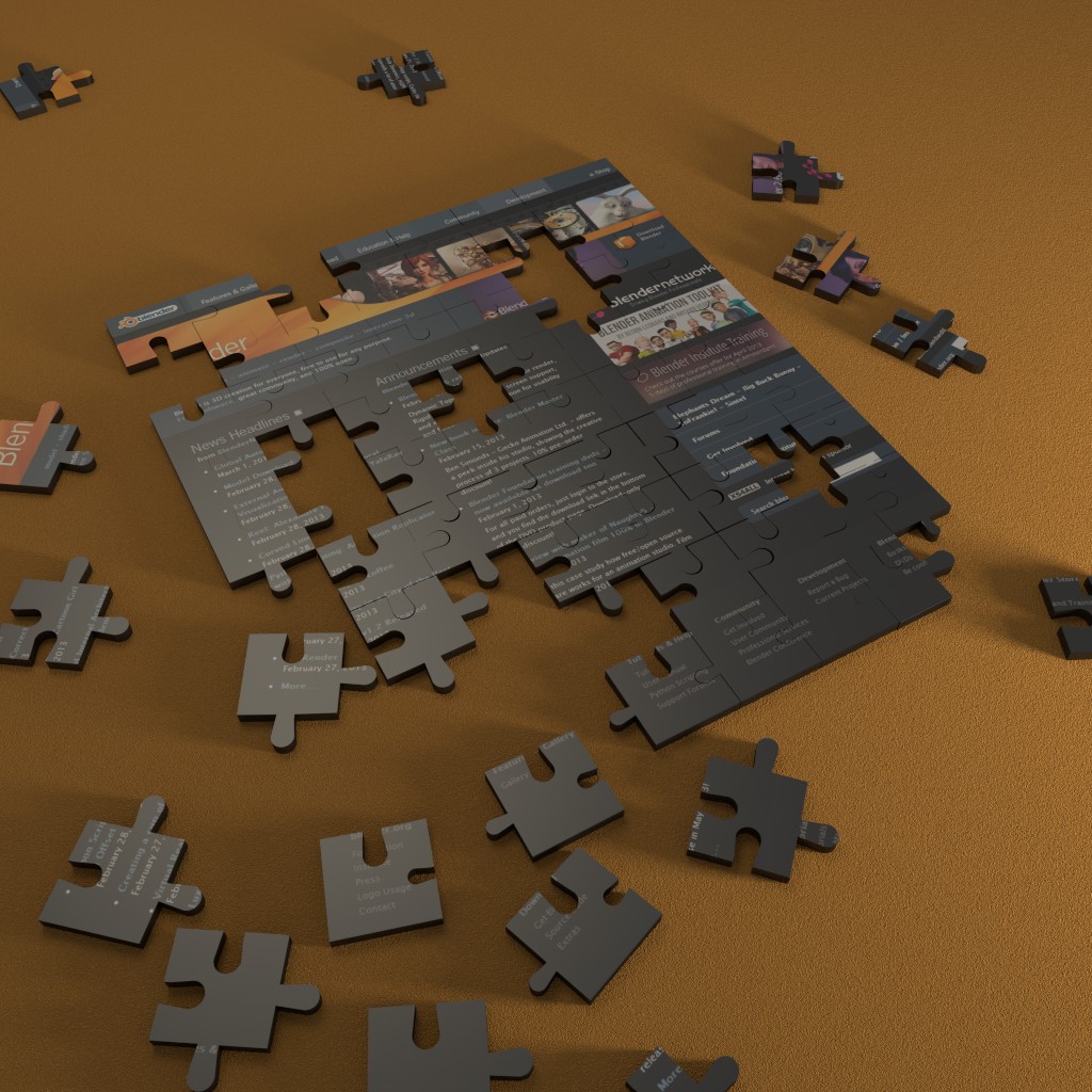 Blender puzzle in cycles (customizable) preview image 1
